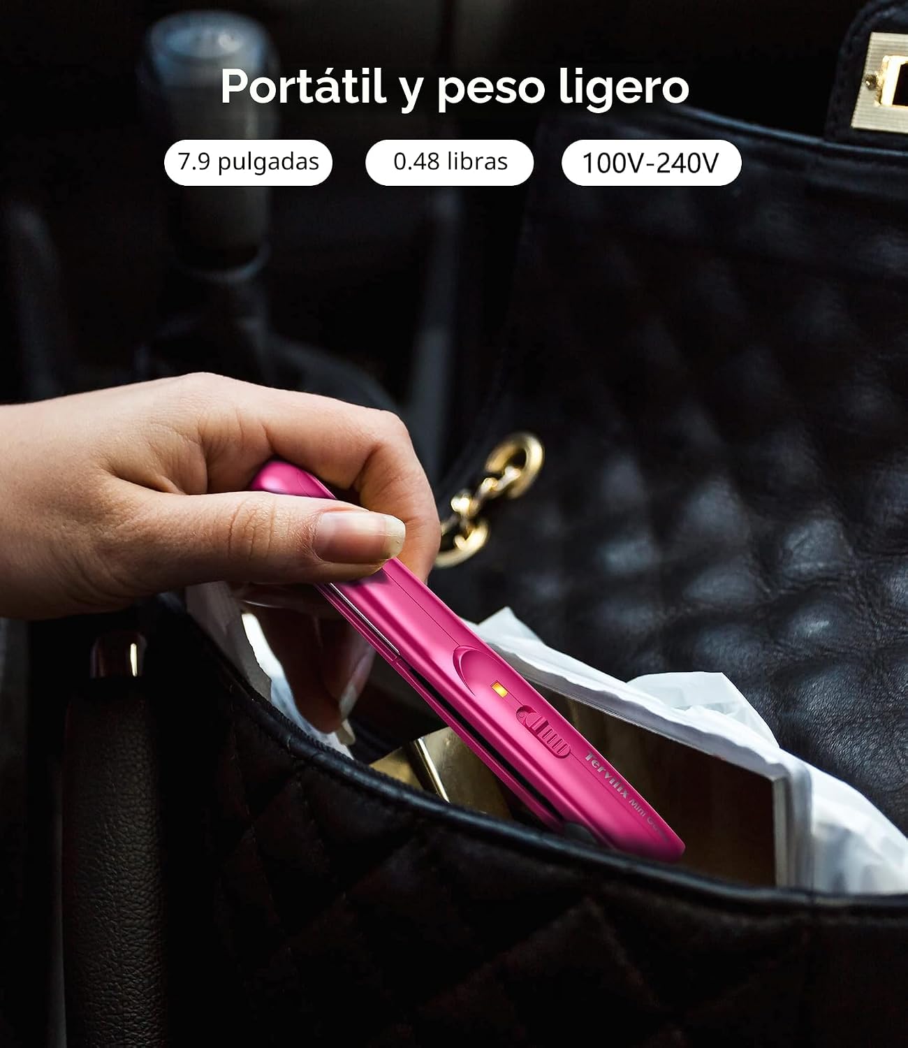 Terviiix Mini plancha plana, plancha de pelo de 1\/2 pulgada para b...