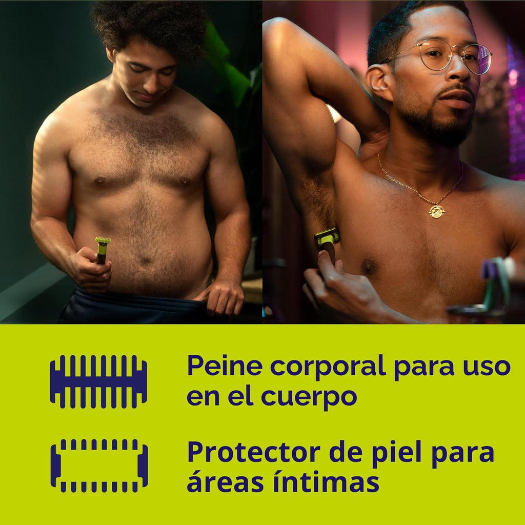 Philips Norelco OneBlade 360 con conectividad híbrida cara + cuerpo...