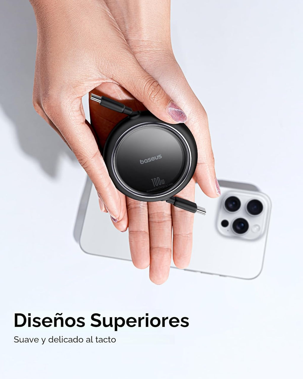 Baseus Cable USB C a USB C, cable de carga rápida retráctil USB C 5...