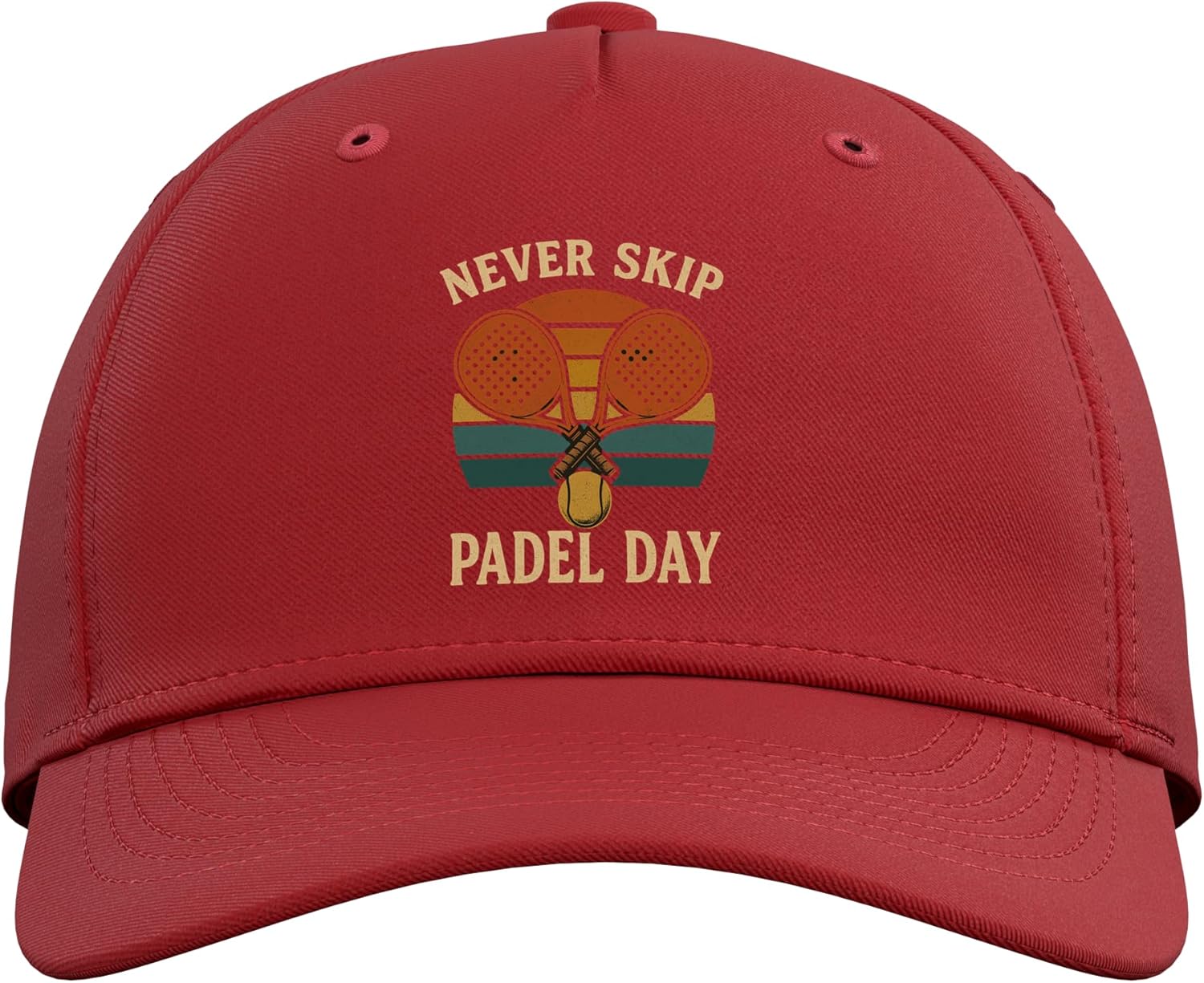 Gorra de béisbol ajustable Never Skip Padel Day Retro Padel Tennis