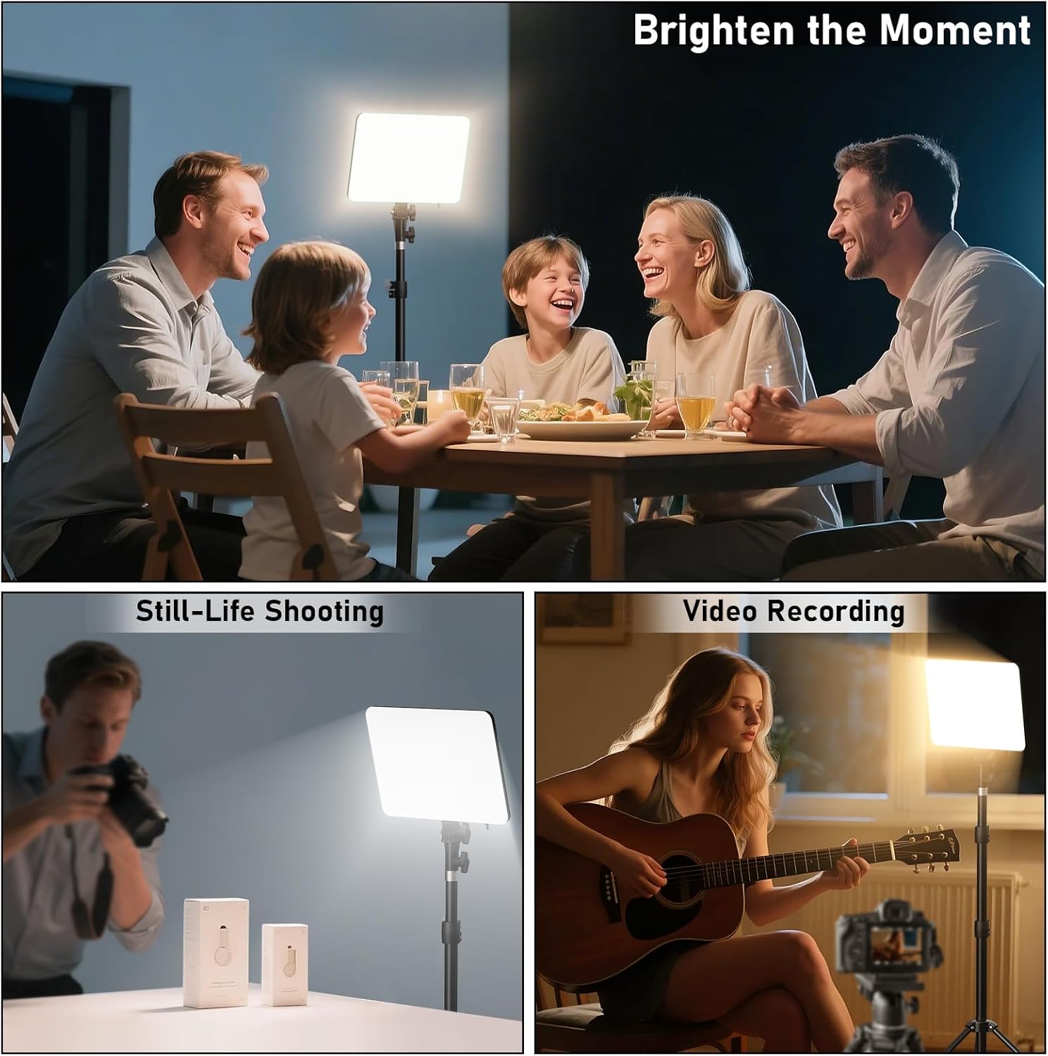 Anautin - Kit de iluminación de fotografía mejorado de 30 W, paquet...