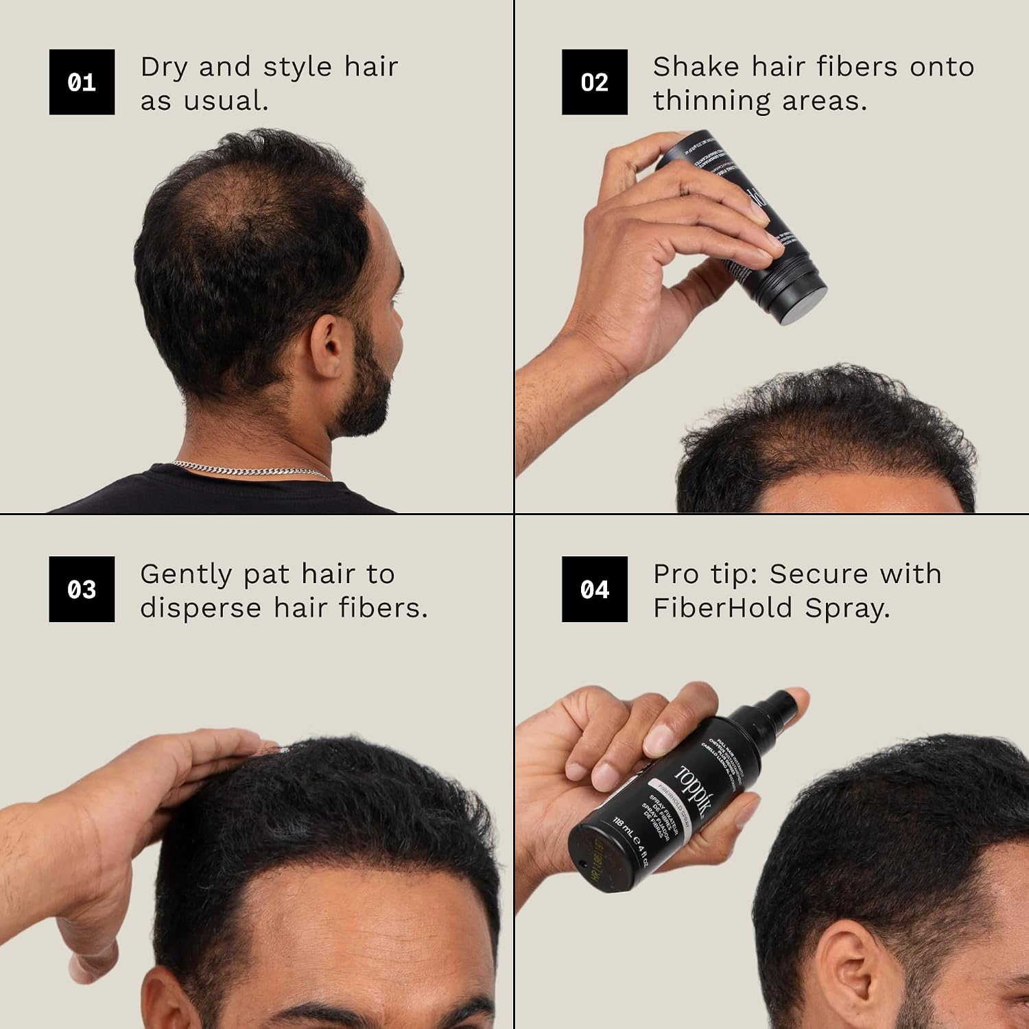 Toppik Hair Building Fibers, rellena el cabello fino o adelgazado a...