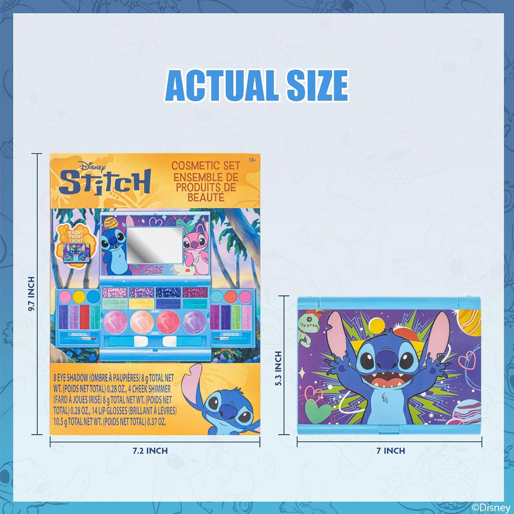 Stitch - Juego de cosméticos compacto todo en uno para niños, inclu...