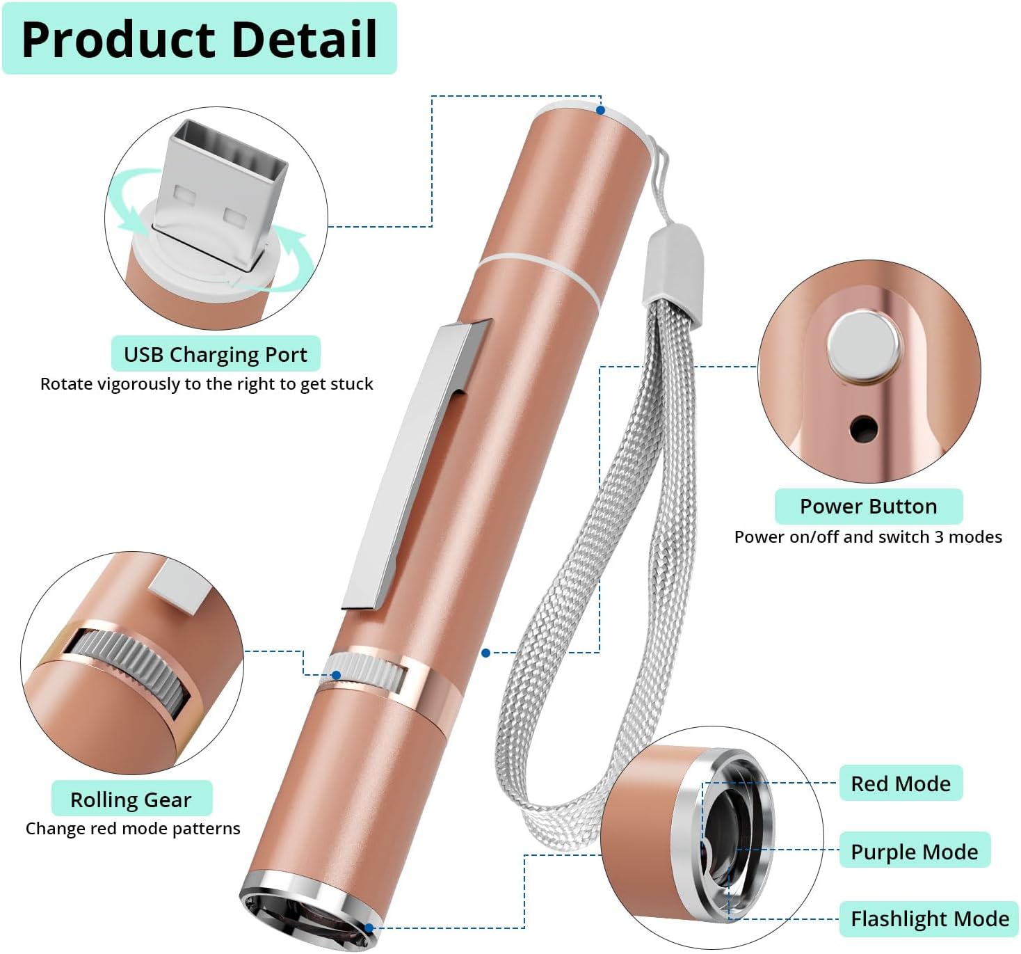 TBTeek Juguetes para gatos, con funda de metal, 2 piezas, recargabl...