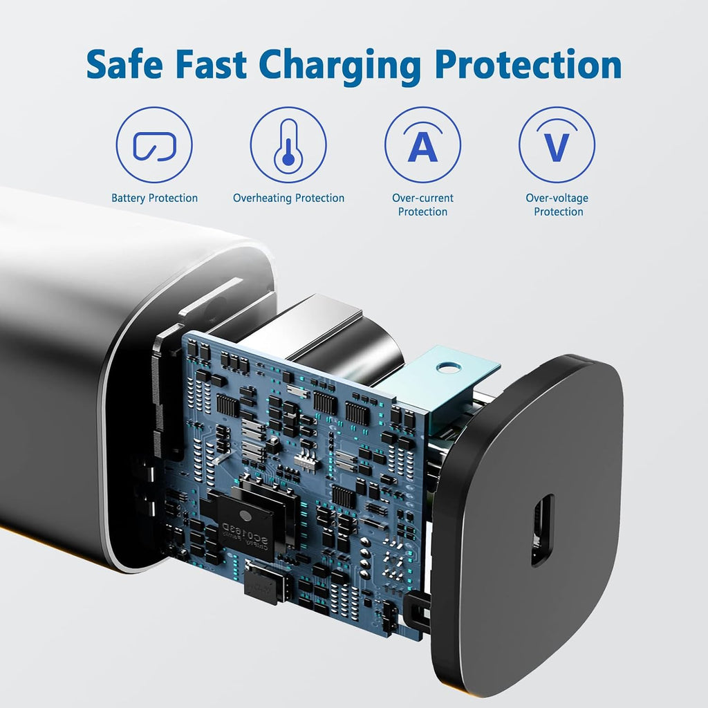 Cargador USB-C de 45 W, cargador súper rápido tipo C para Sam Sung...