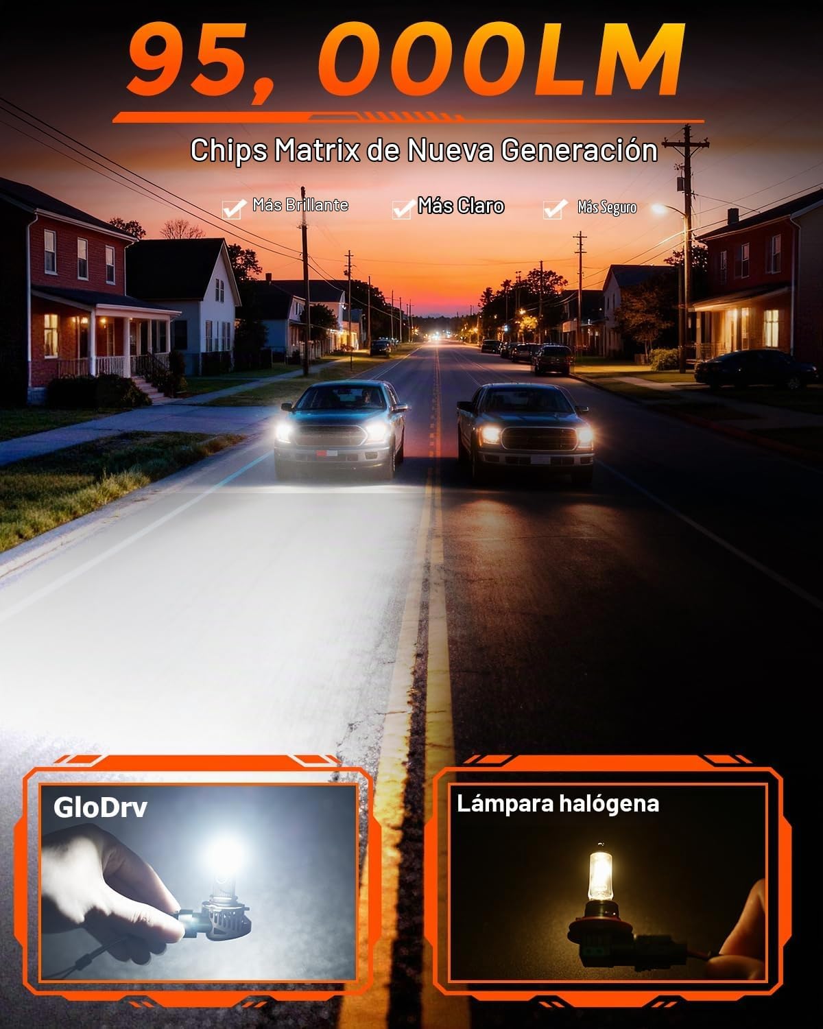 GloDrv H 11 bombillas para coches, luz antiniebla, paquete de 2 | B...