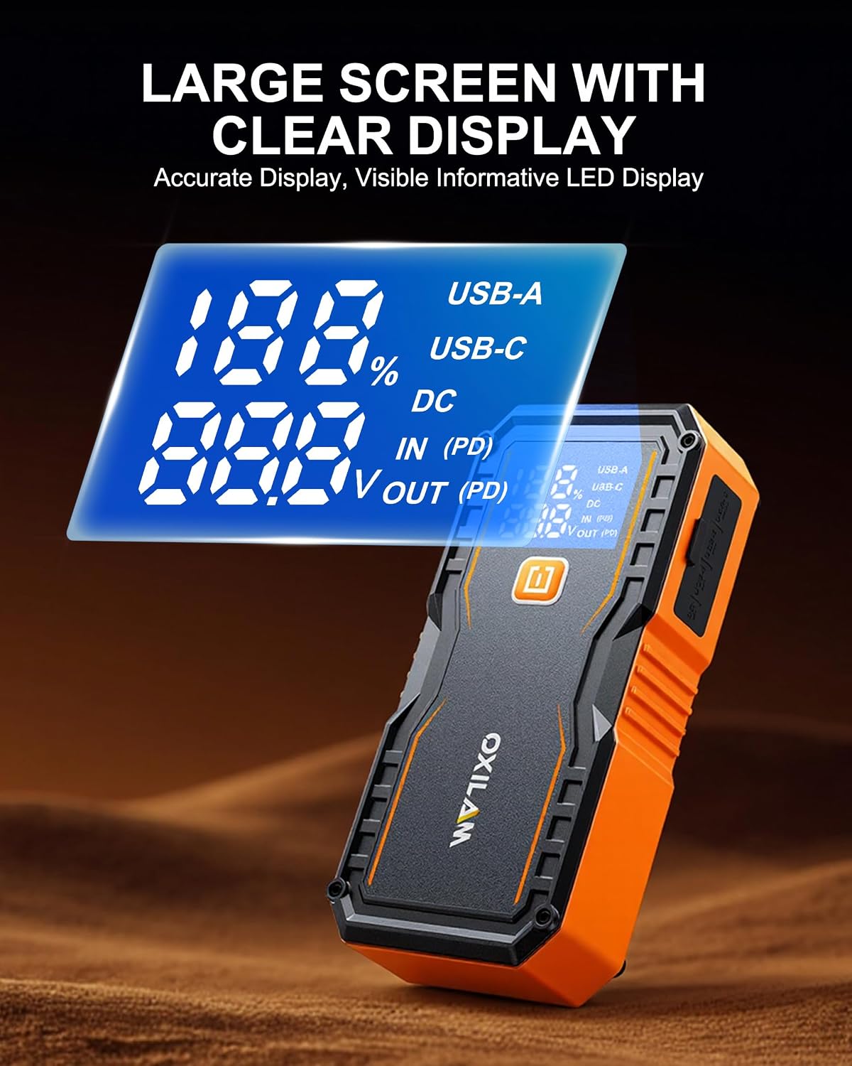 OXILAM Arrancador 24000mAh para todos los motores de gasolina y dié...