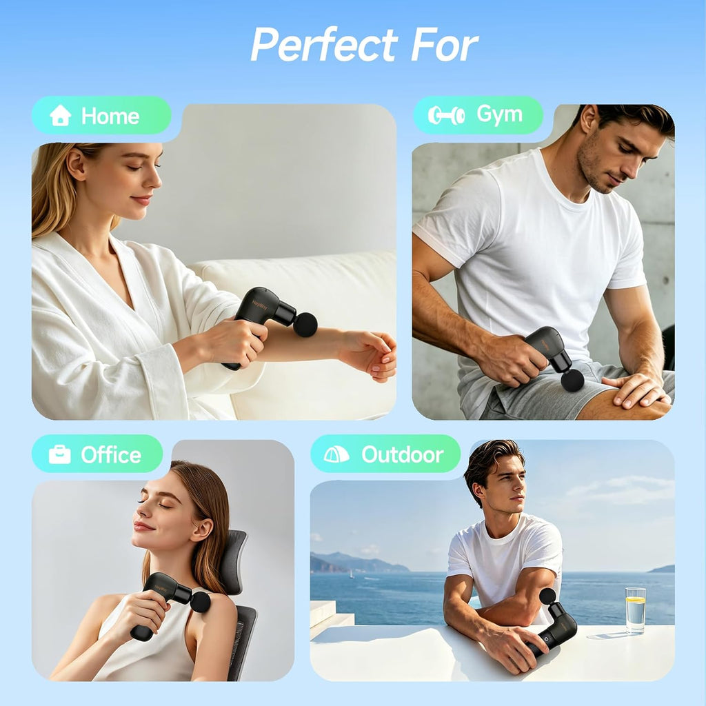 HEYCHY Super Mini Pistola de Masaje, Masajeador de Percusión para T...