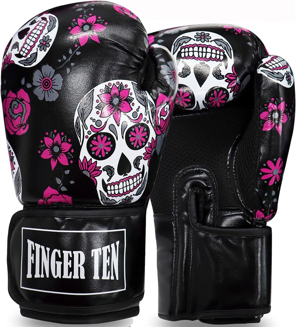 FINGER TEN Guantes de boxeo para mujeres, para entrenamiento de box...