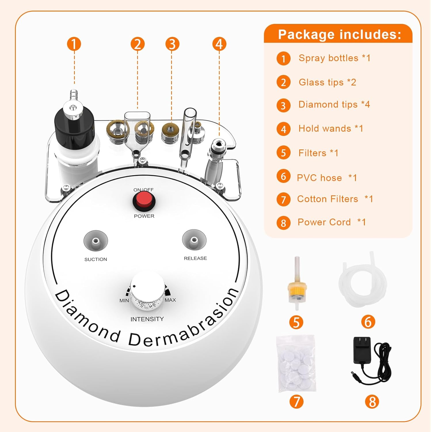 Máquina de microdermoabrasión de diamante, máquina facial de dermoa...