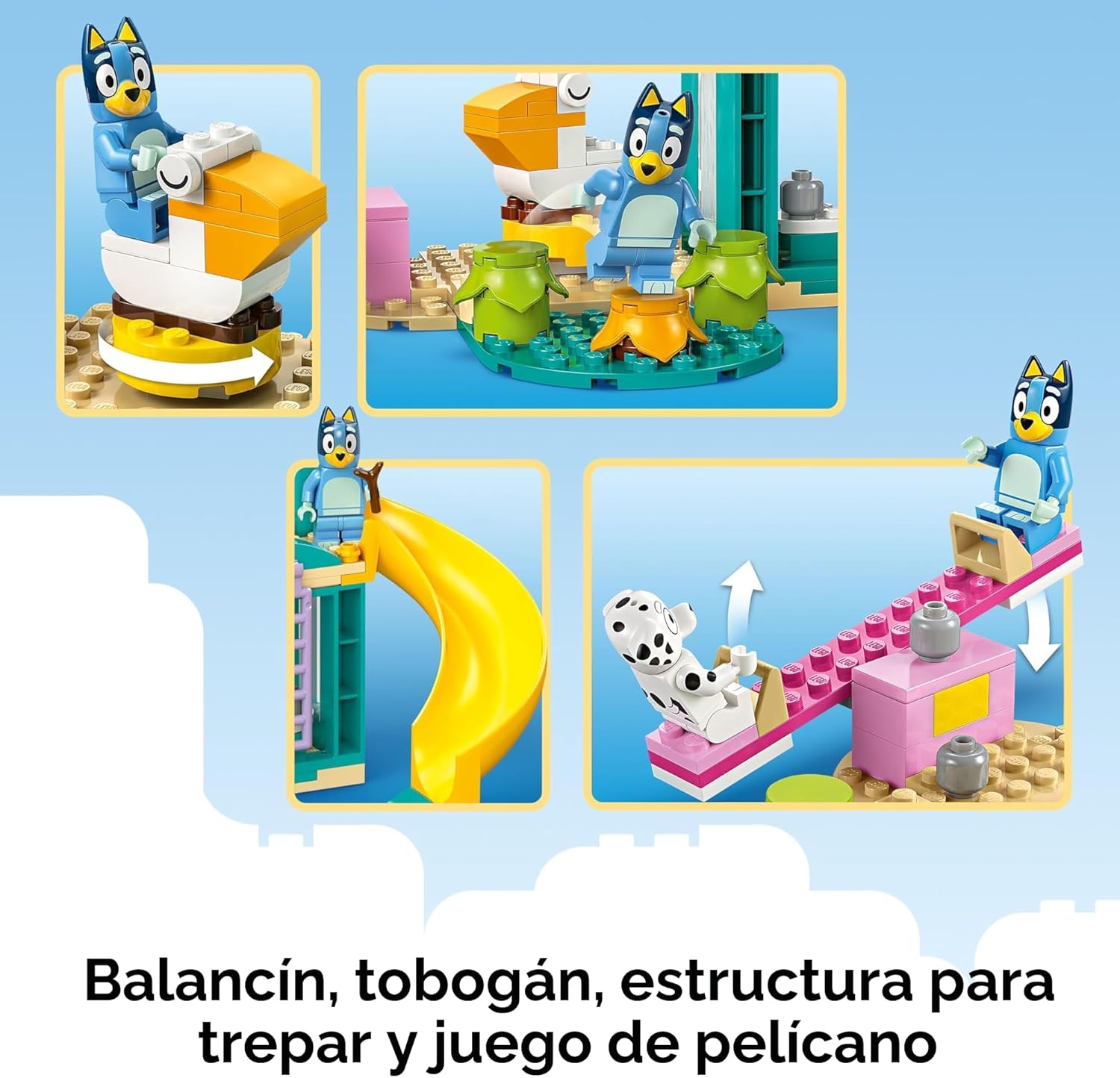 LEGO Bluey Patio de Juego Divertido con Bluey y Chloe Bloques de Co...