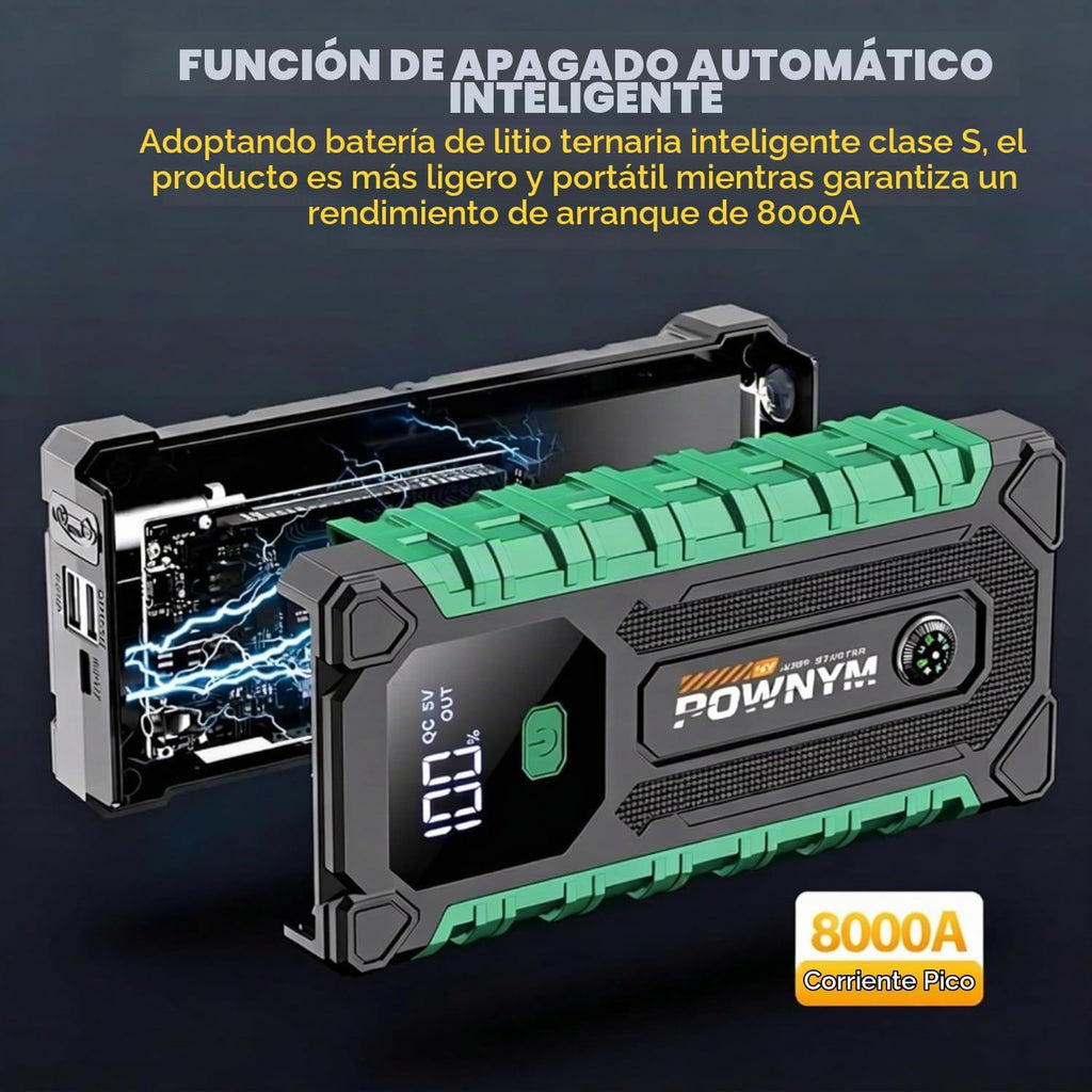 Pownym Arrancador de batería de coche de 8000 A, refuerzo de baterí...