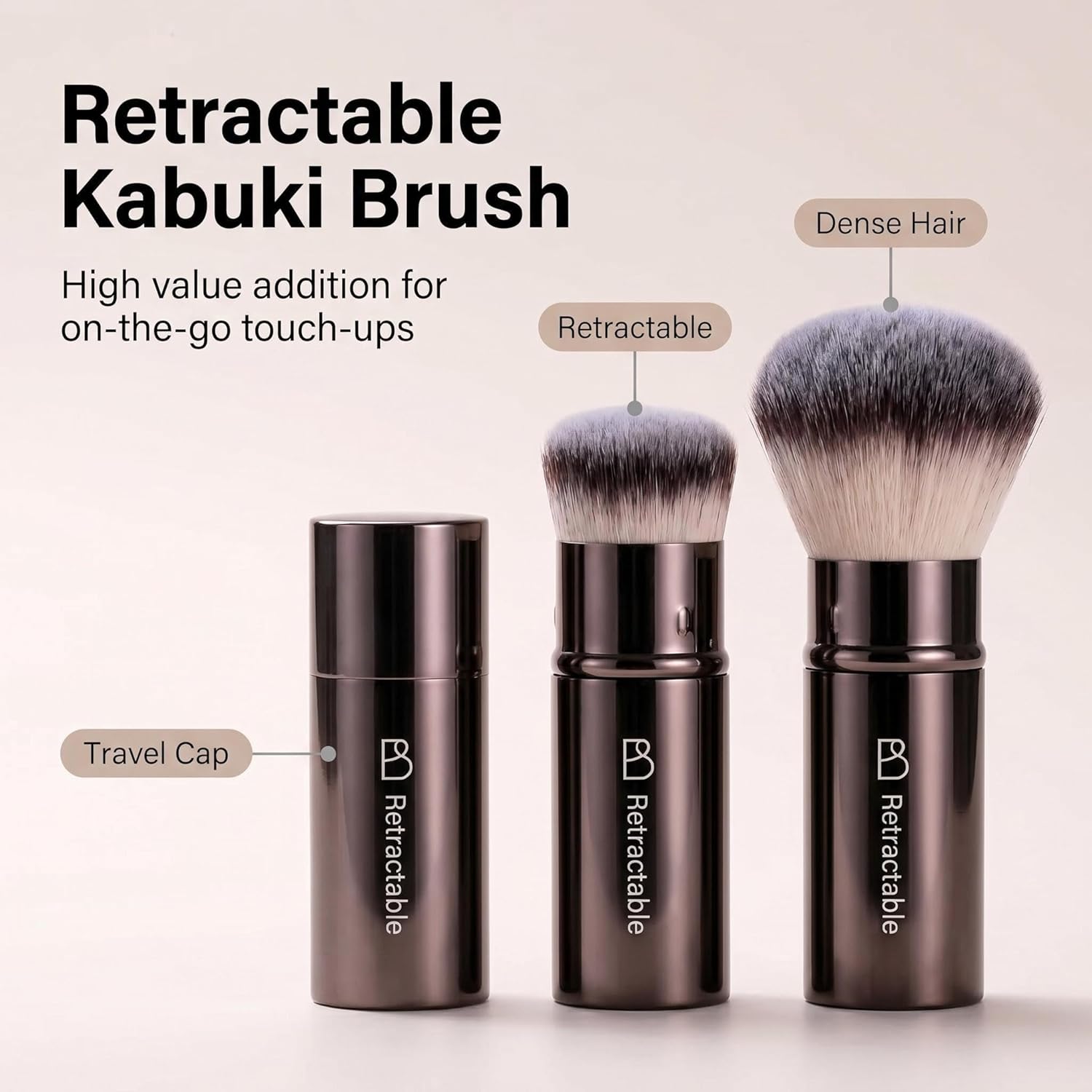 Brochas de maquillaje profesionales BS-MALL con estuche de viaje, p...