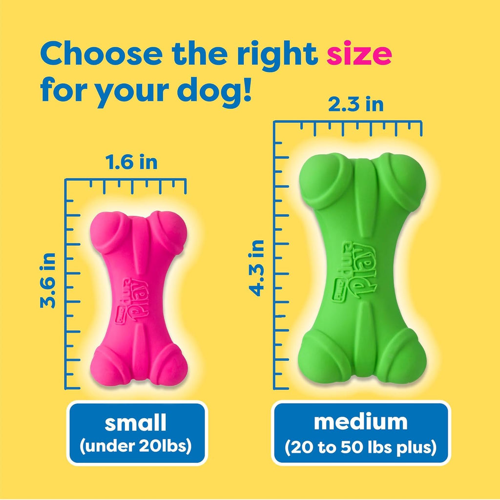 Hartz DuraPlay Hueso Juguete de Látex Chirriante para Perros de Raz...
