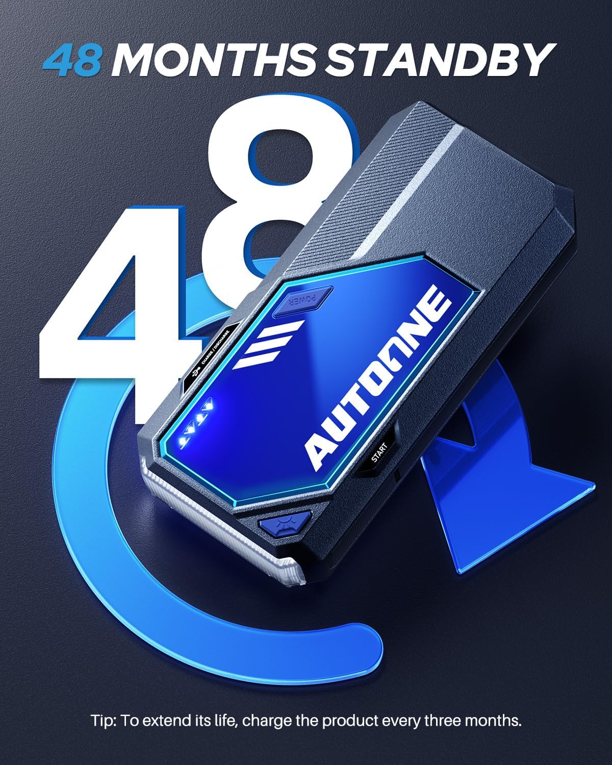 AUTOONE M5 8500A - Arrancador de batería portátil para auto de 12 V...