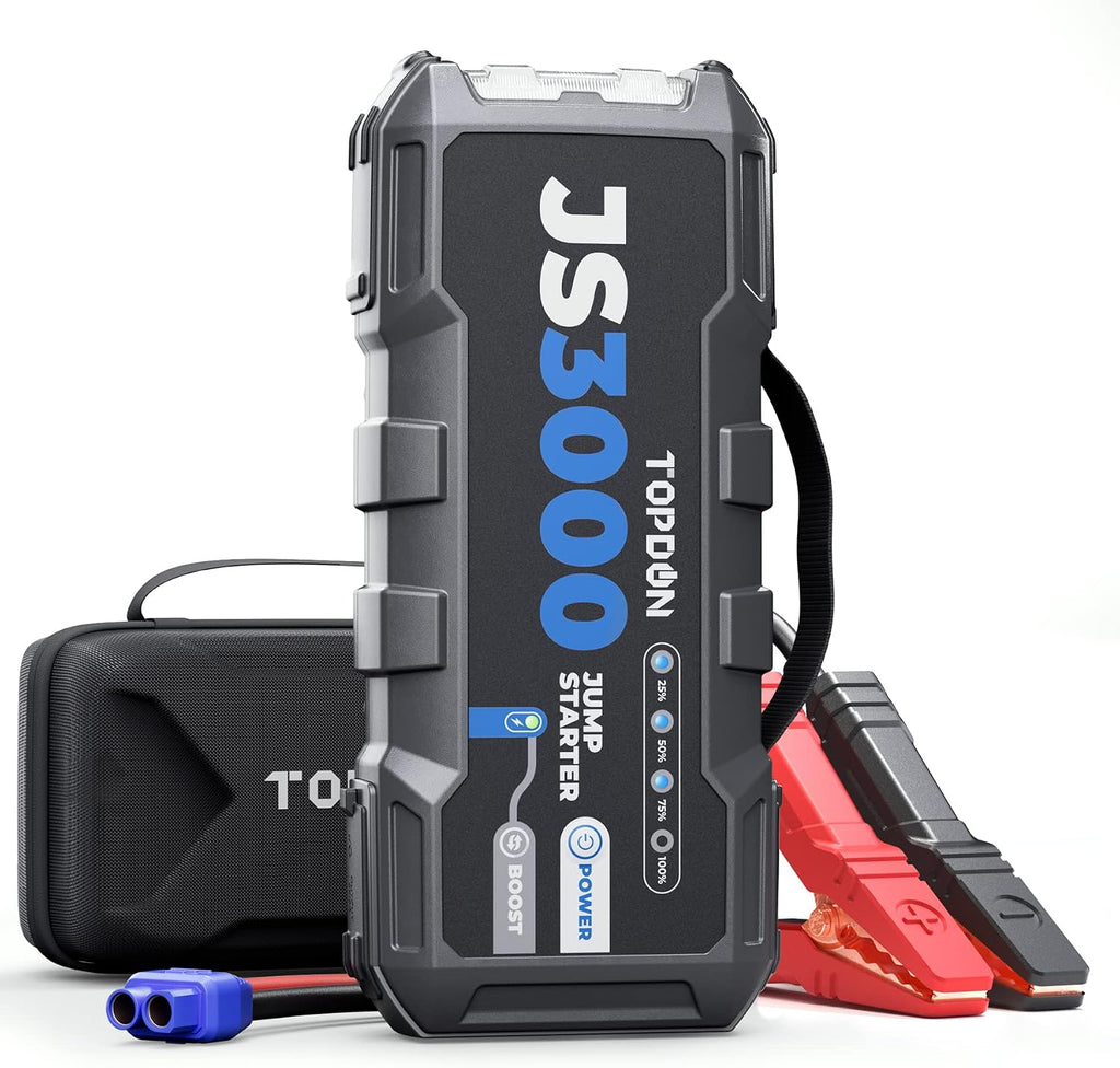 TOPDON JS3000 - Arrancador de batería de 3000 A\/24000 mAh, paquete...