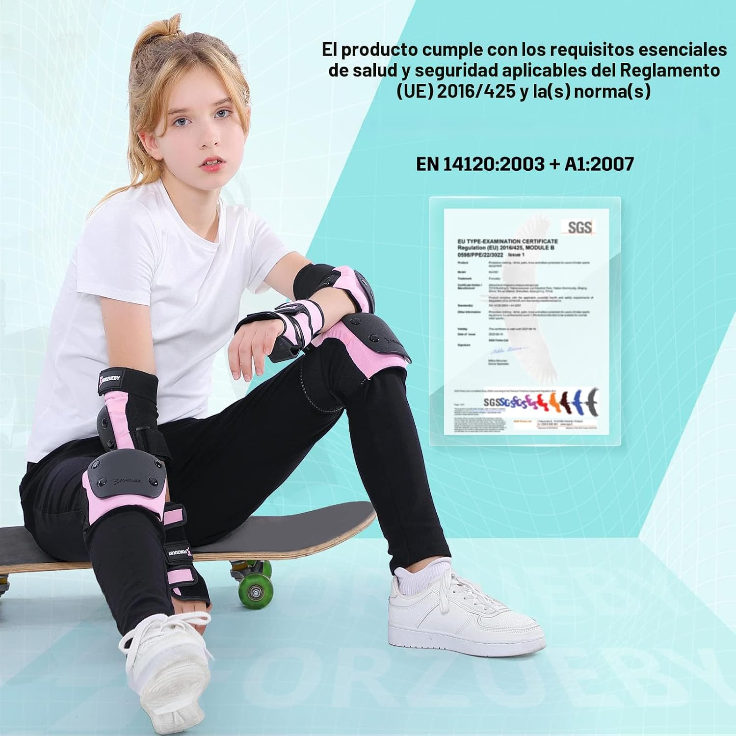 Forzueby - Rodilleras, coderas, muñequeras para niños\/adultos, jue...