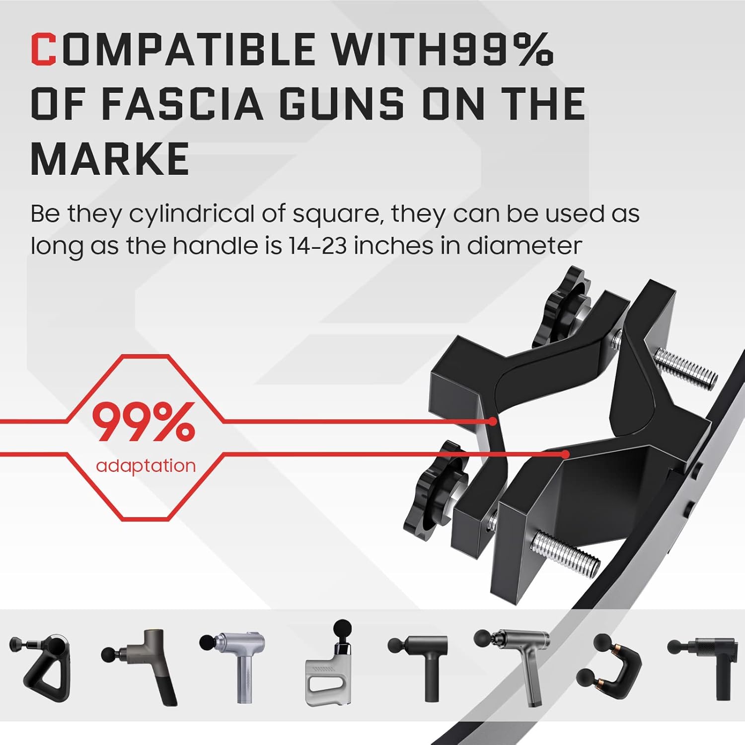 Sytaimm Soporte para pistola de masaje mejorado, soporte de pistola...