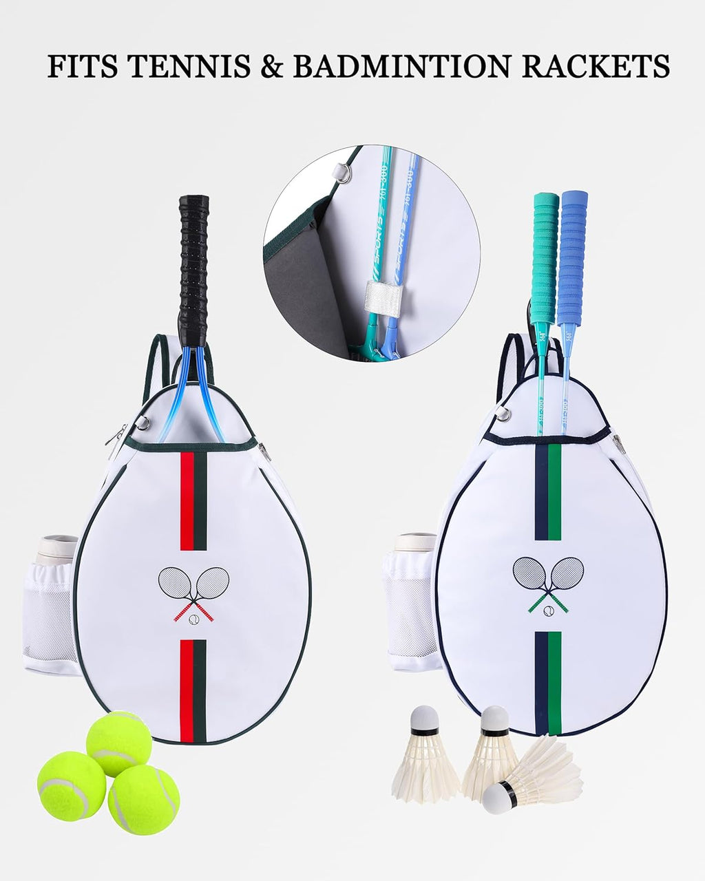 Rejolly Bolsa Bandolera de Raqueta de Tenis para Mujeres y Hombres...