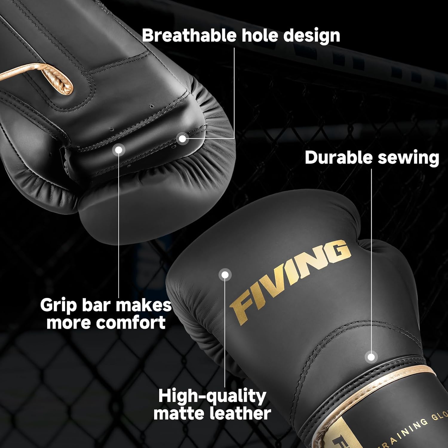 Guantes de boxeo para hombres y mujeres con envolturas de mano, gua...