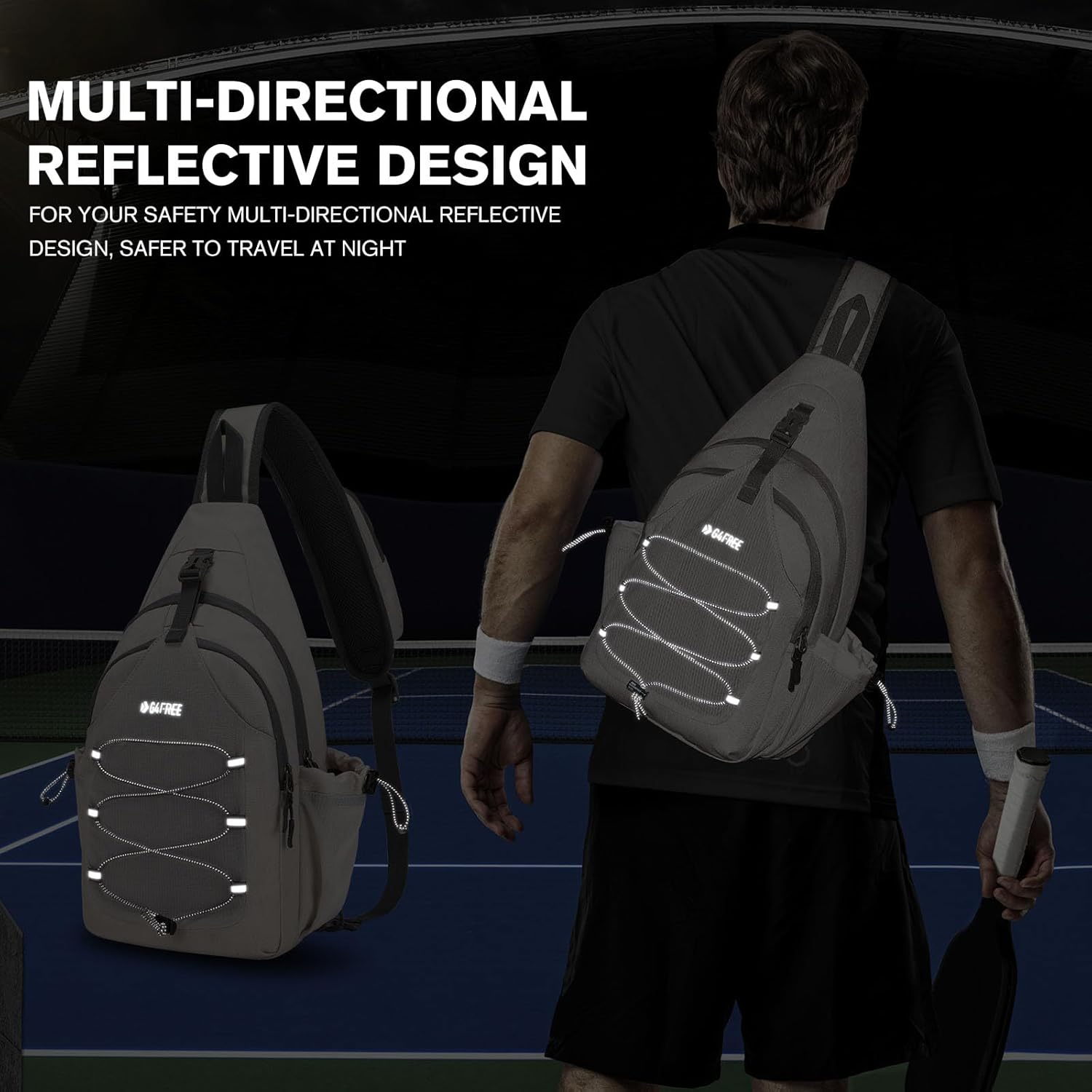G4Free Pickleball Bag, bolso bandolera para hombres y mujeres, moch...