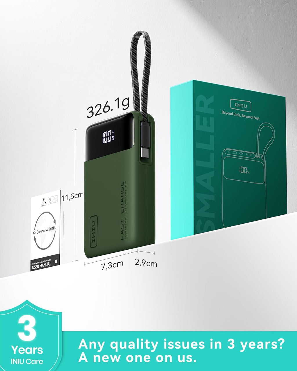 INIU - Banco de energía de 20000 mAh, pequeño cargador portátil de...