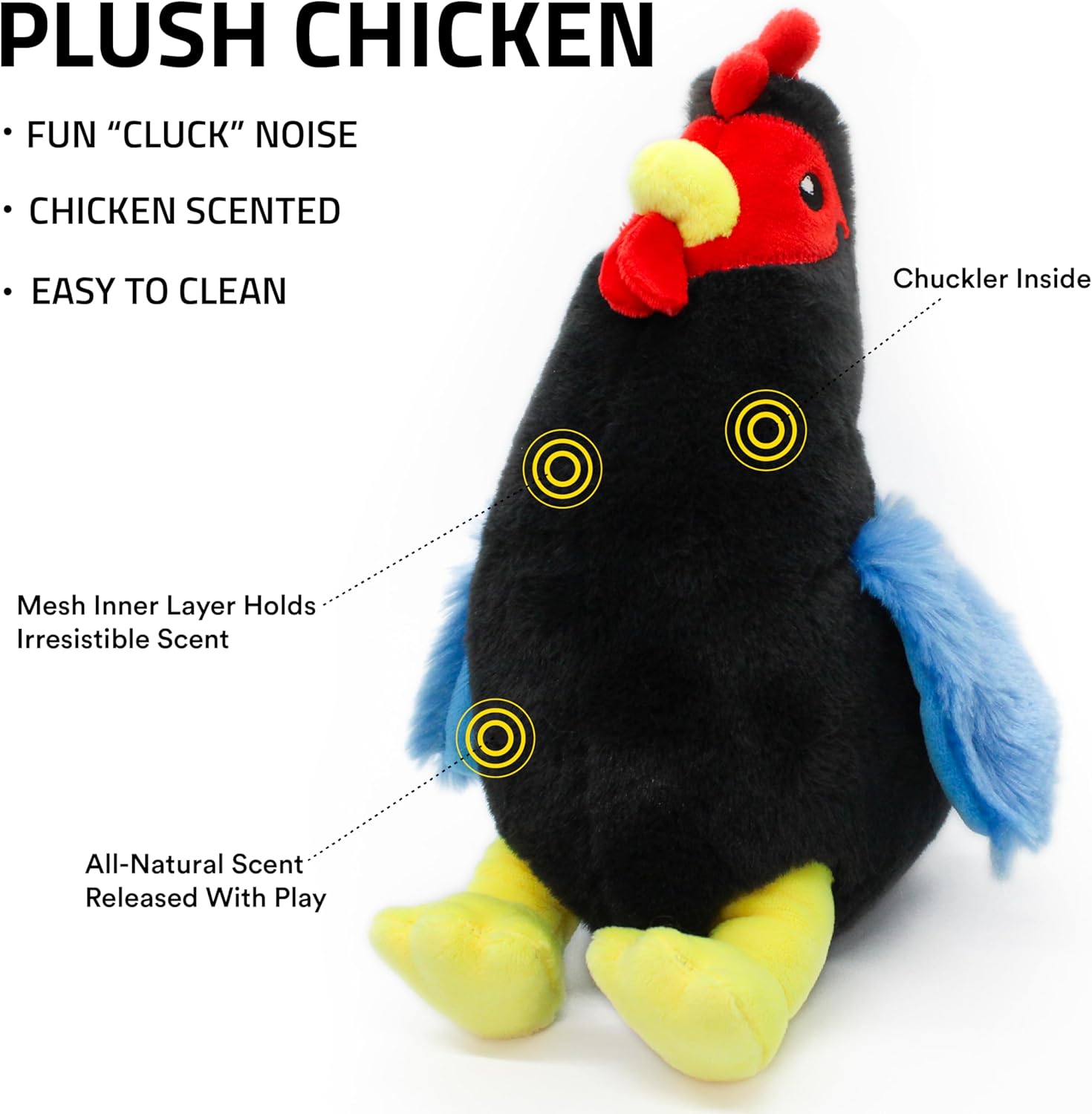 Playology Juguetes para Perros | Juguete de Peluche Gallina Animal...