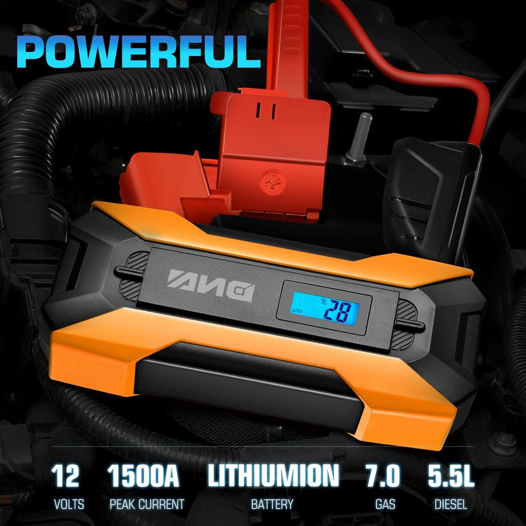 DNA Motoring 12V 1500A 15000 mAh Arrancador portátil de batería par...