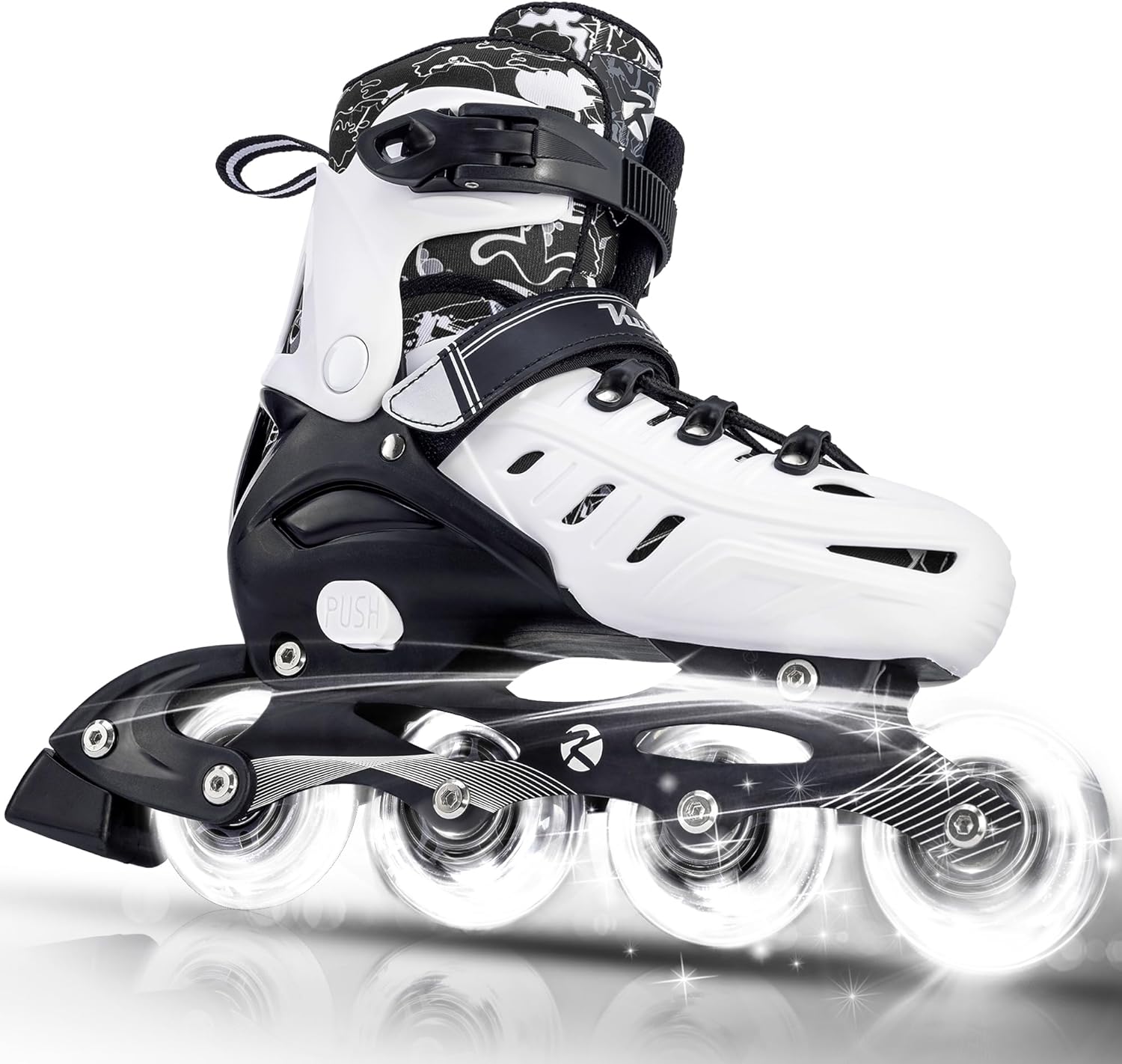 Kuxuan skates Patines en línea ajustables para niños, jóvenes y adu...