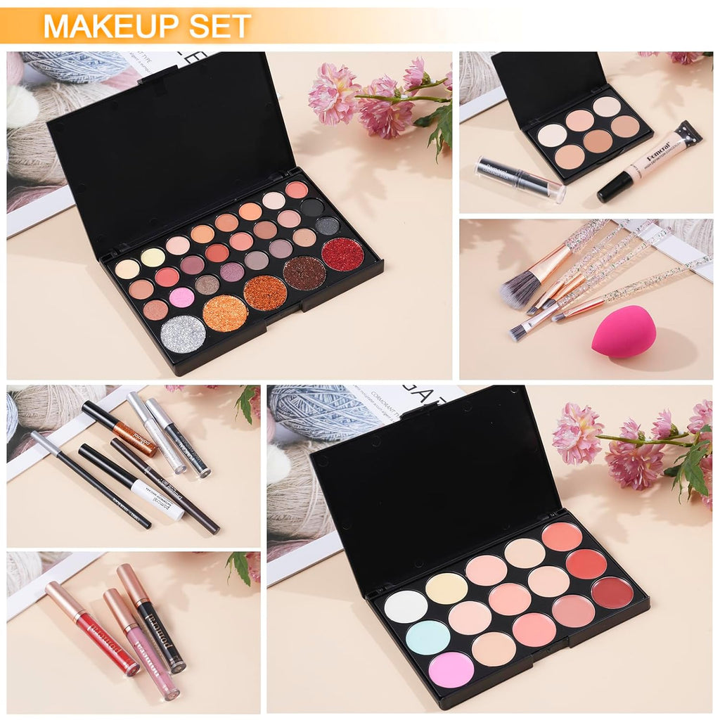 Kit de maquillaje profesional, kit de maquillaje para niñas, juego...