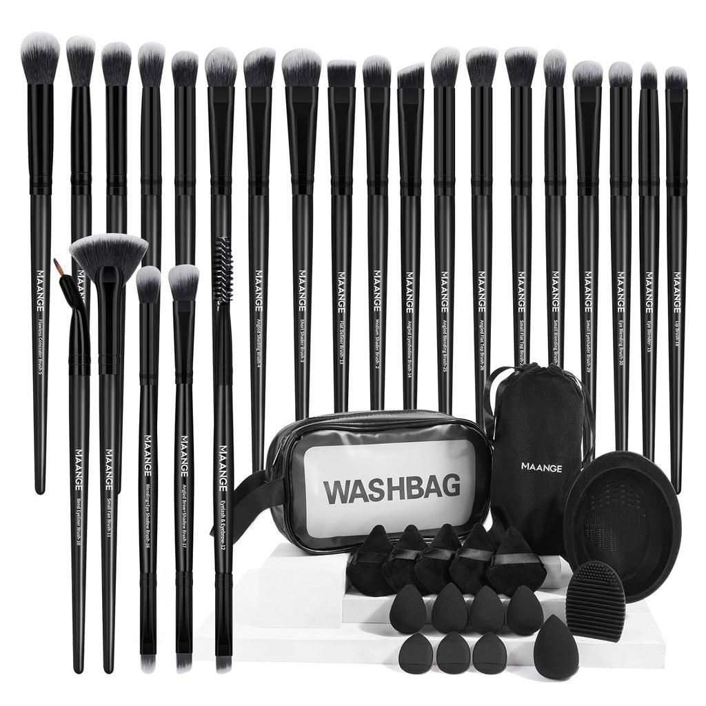 MAANGE Juego de 41 brochas de maquillaje de alta calidad, sintética...