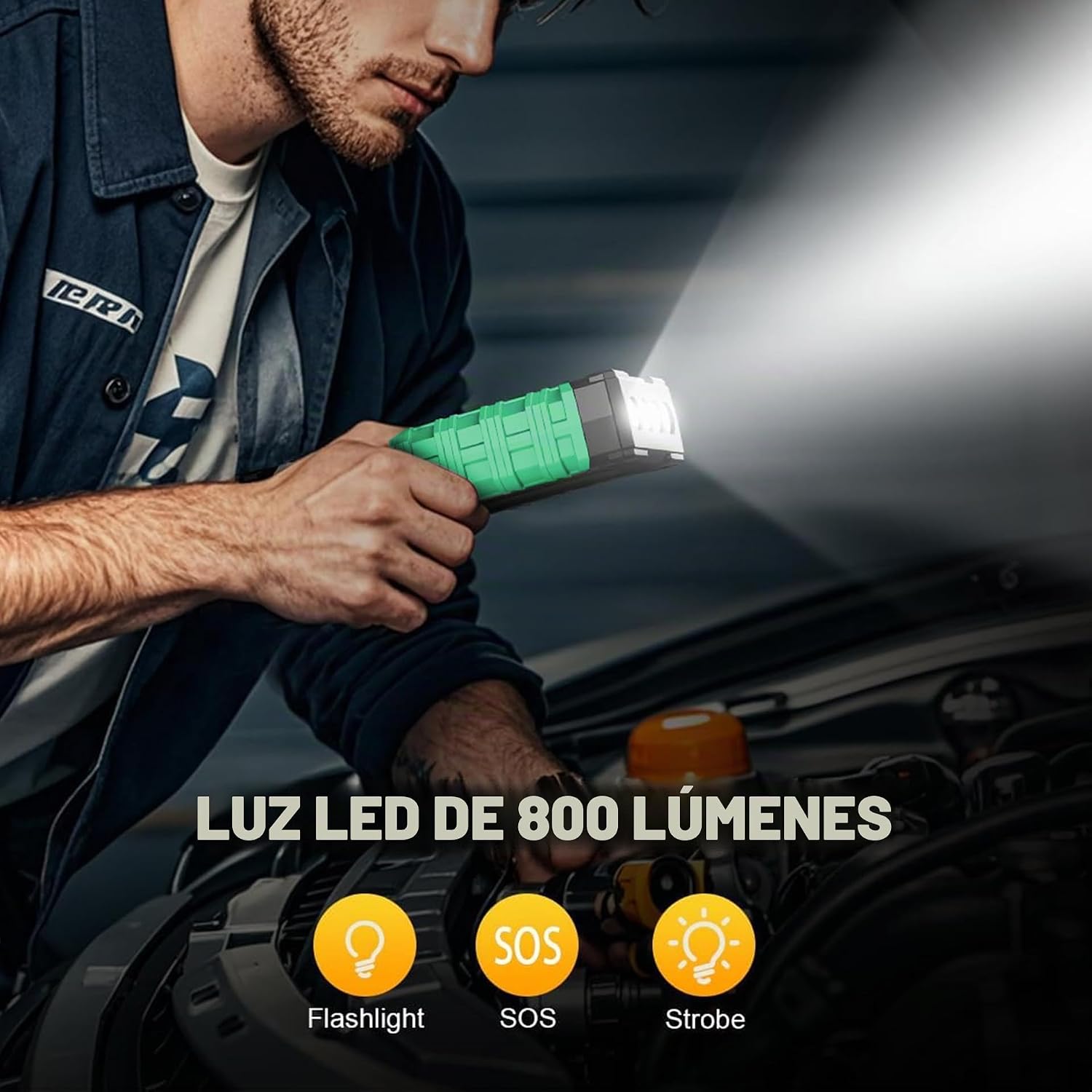 Pownym Arrancador portátil de 6000 A, batería de coche de 12 V con...