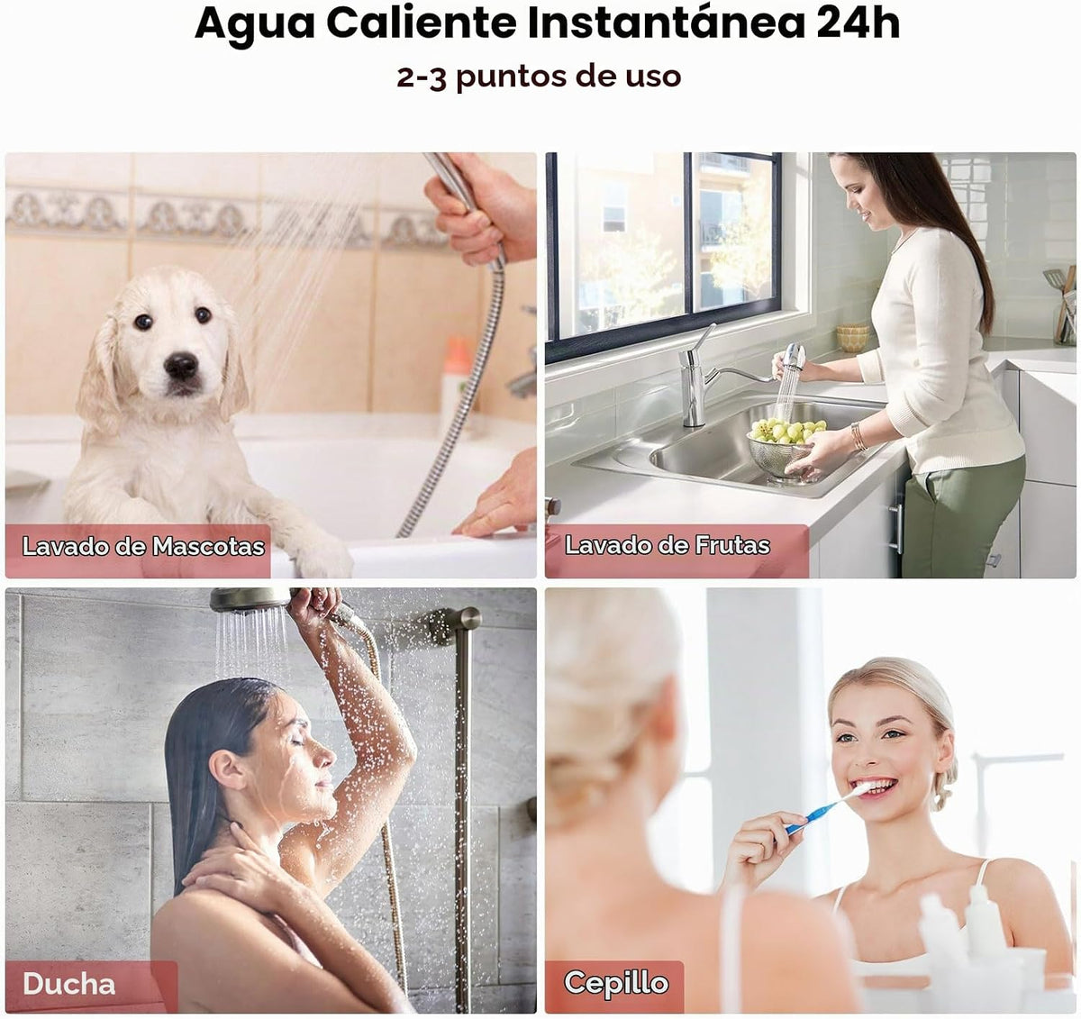 CAMPLUX - Calentador de agua eléctrico sin tanque de 24 kW 240 volt...