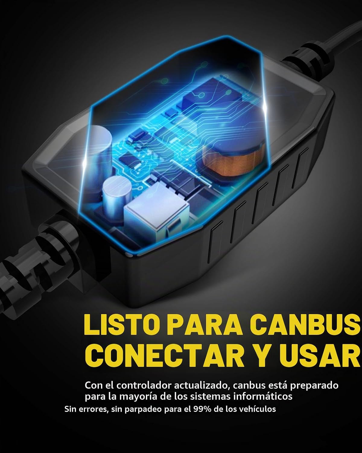 AUXITO H4\/9003\/HB2 Bombillas LED, 900% de brillo 6500K blanco frí...