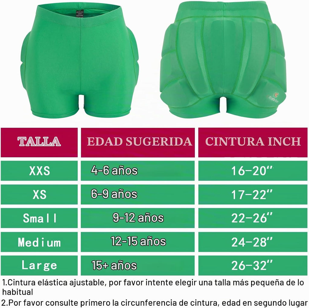 Kids Hip Butt Protection Pads Shorts, Youth Child 3D Tailbone Prote...