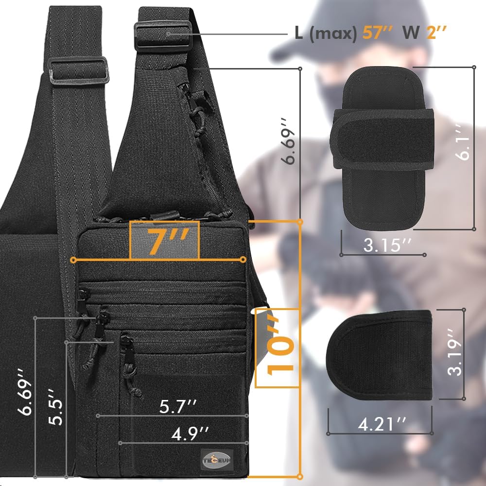 TECEUM Bolso táctico compacto con parche \u2013 CCW para todos los...