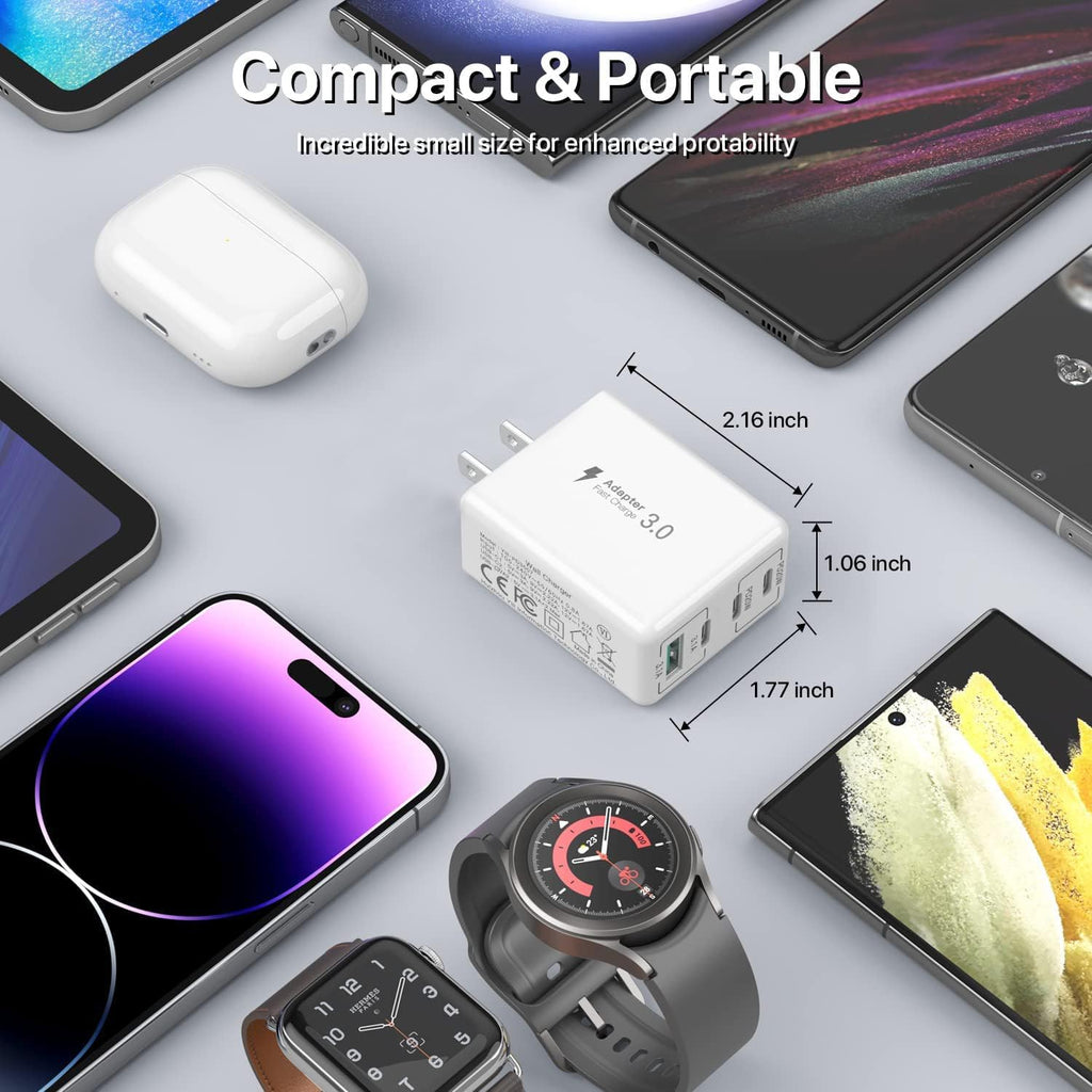 [Paquete de 2] Cargador USB C de 40 W, bloque de cargador USB C de...