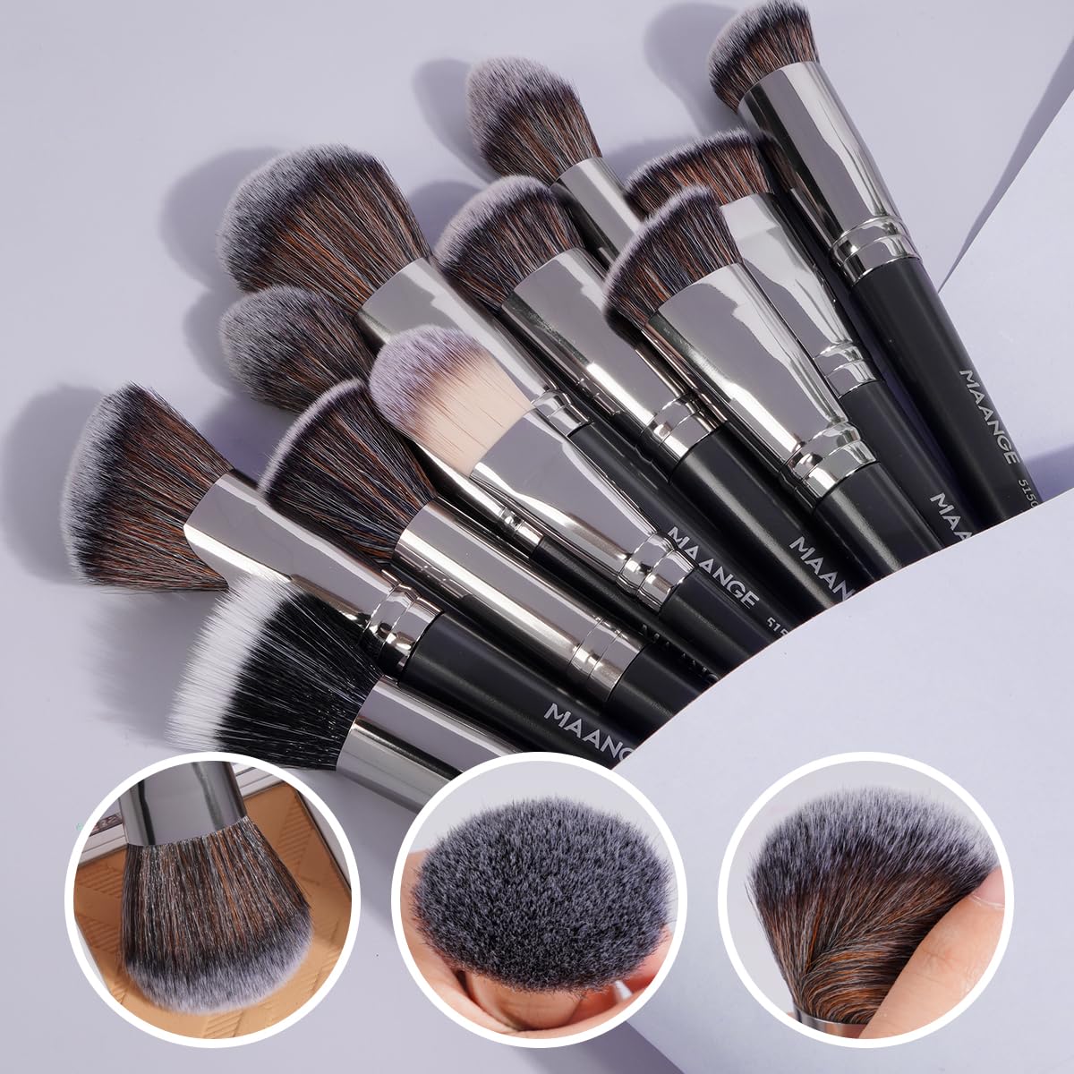 MAANGE Juego de 54 brochas de maquillaje, juego de herramientas de...