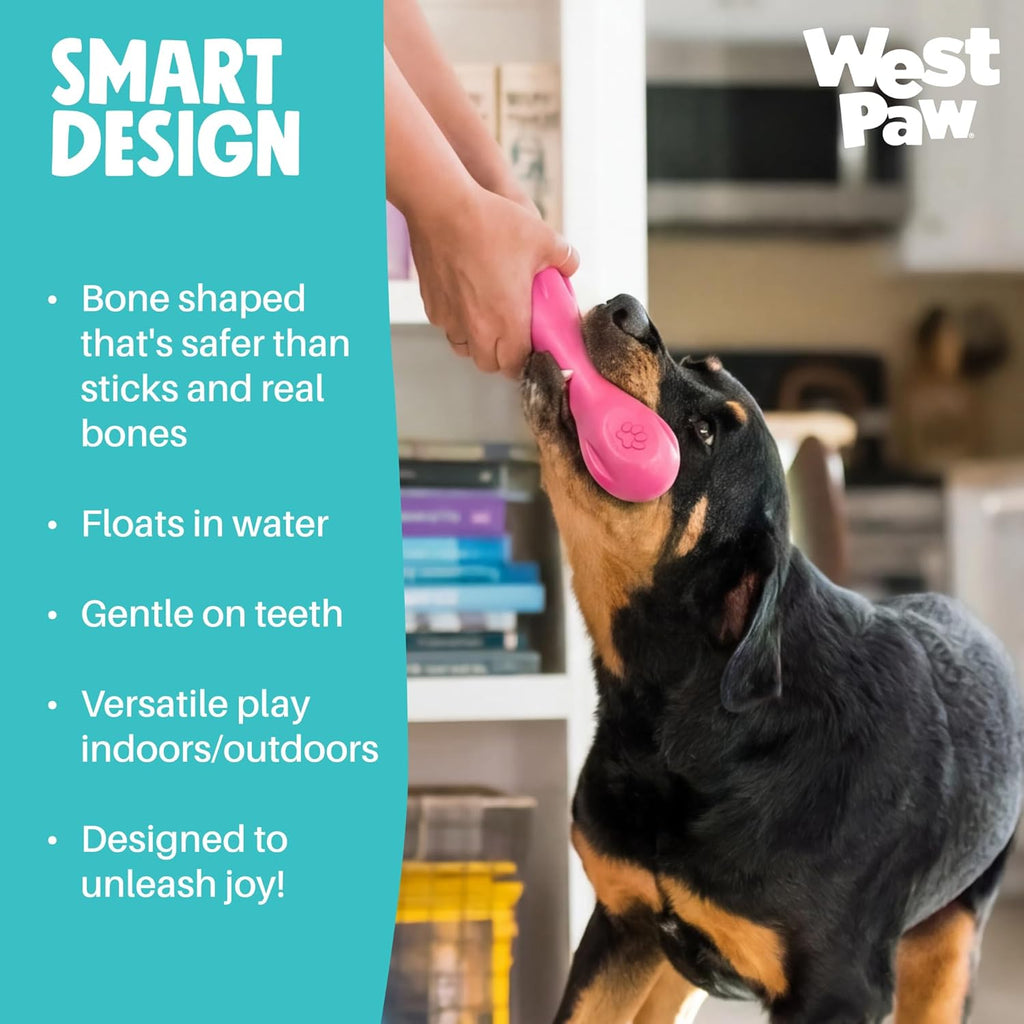 WEST PAW Zogoflex Hurley - Juguete masticable de hueso de perro \u2...