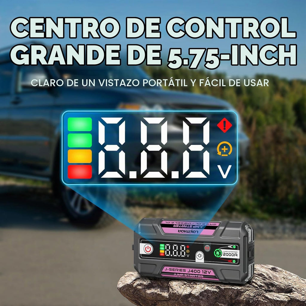 LOKITHOR Arrancador J400 con tecnología ConnectMax, arrancador de b...