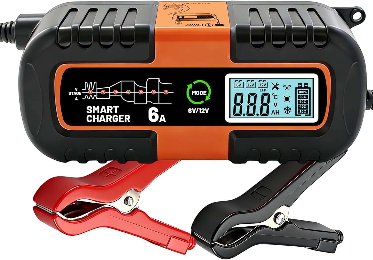 Cargador de batería inteligente de 12 V con reparación de pulsos, c...