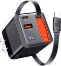 Bloque de cargador USB C retráctil de 65 W, cargador de pared PD PP...