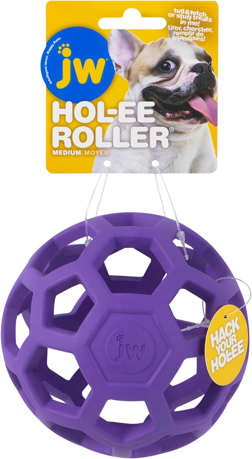 JW Pet Hol-ee Roller - Bola de rompecabezas de juguete para perros,...