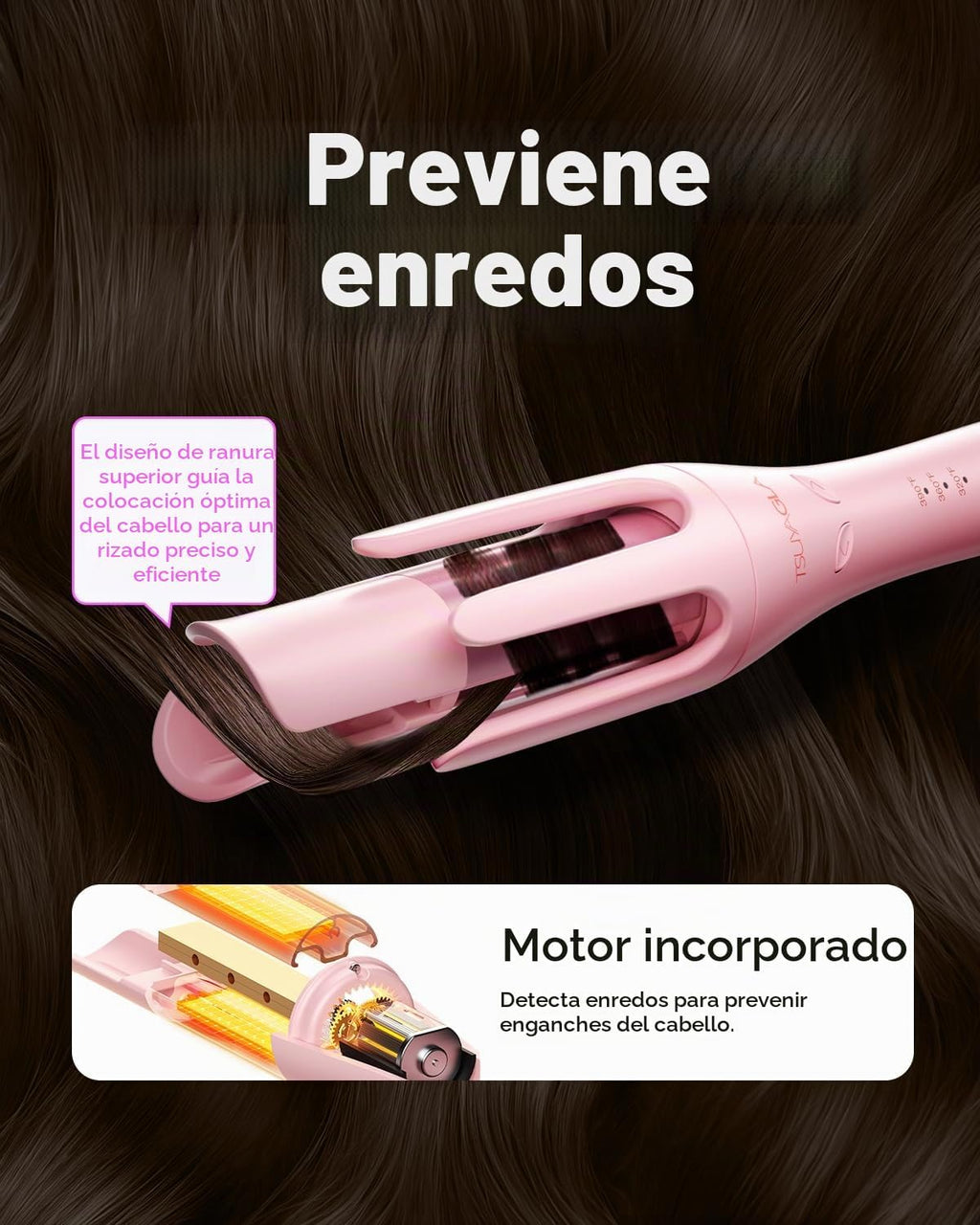 TSUYAGLA Rizador automático, rizador de pelo de 1 1\/4 pulgadas con...