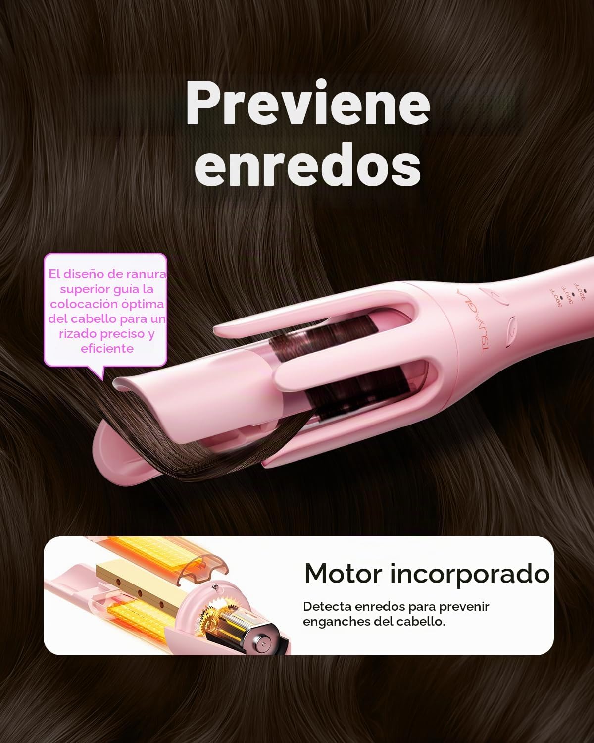 TSUYAGLA Rizador automático, rizador de pelo de 1 1\/4 pulgadas con...
