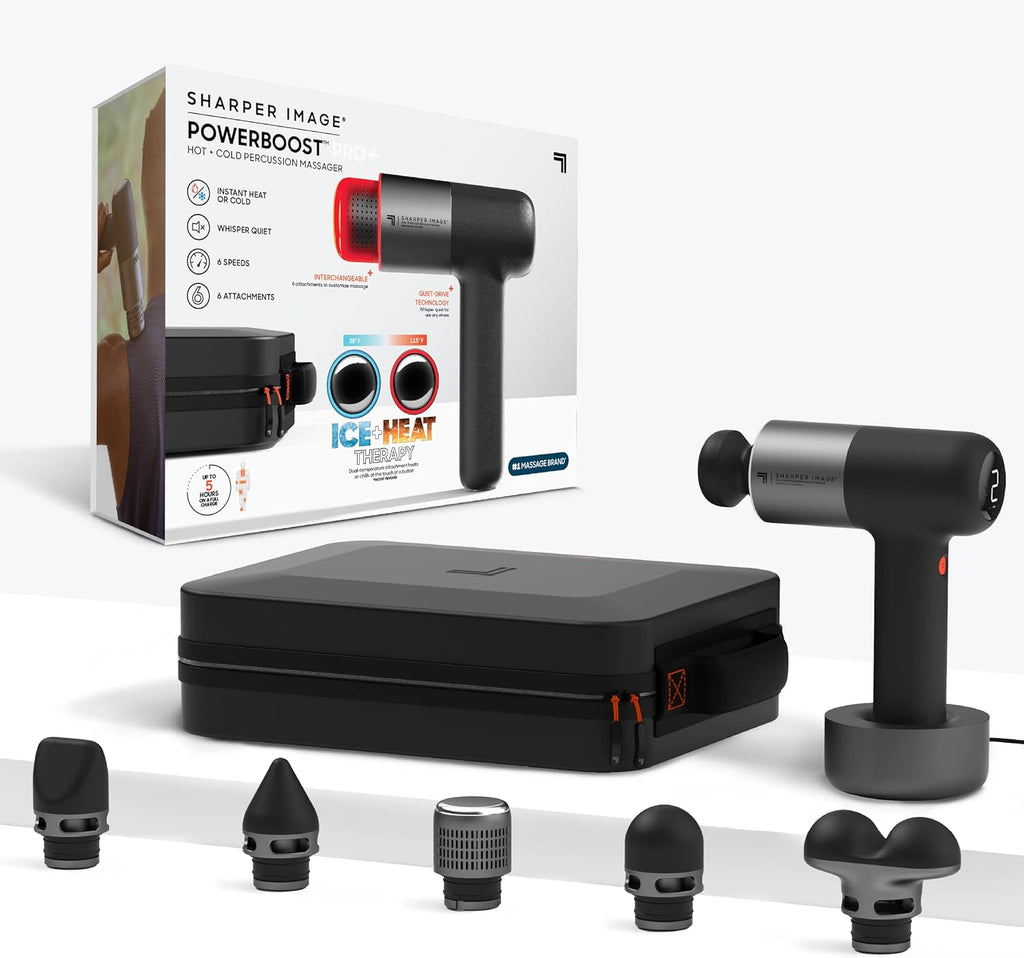 Sharper Image Pistola de masaje de tejido profundo con percusión, m...