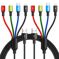 Cable de carga múltiple 3.5A Cable de cargador múltiple trenzado 4...