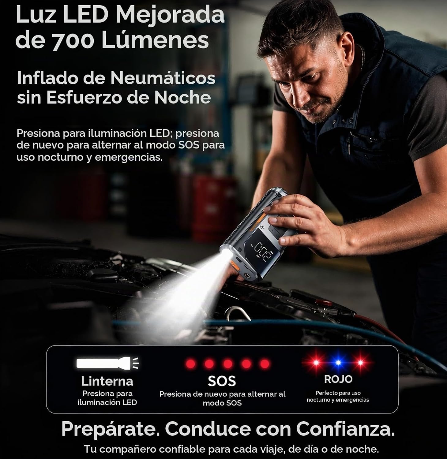 [2026NEW] Arrancador de batería portátil para automóvil de pico 500...