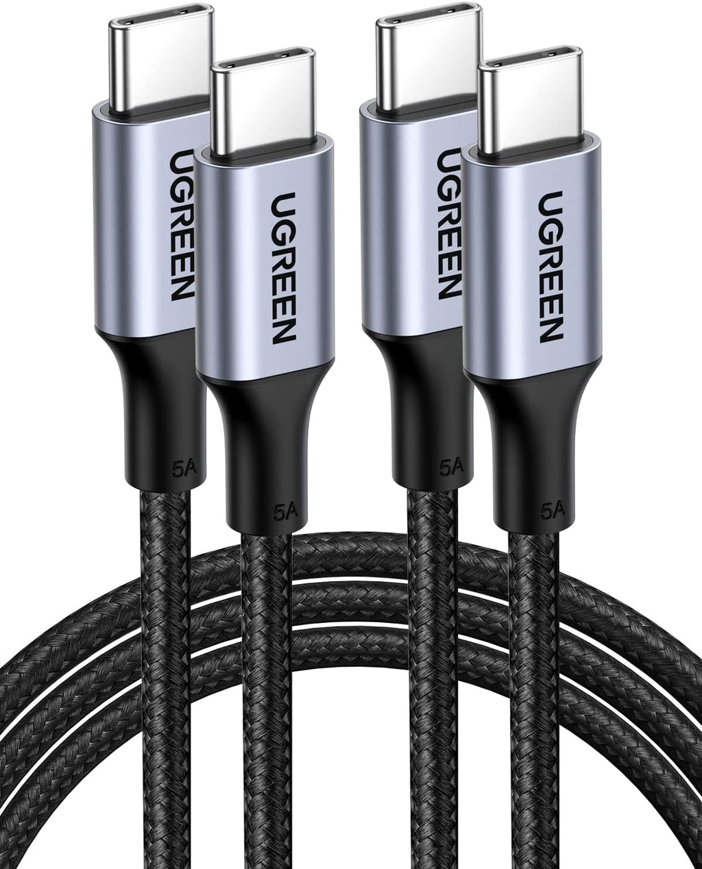 UGREEN Cable USB C a USB C, paquete de 2 cables de carga USB C de 1...