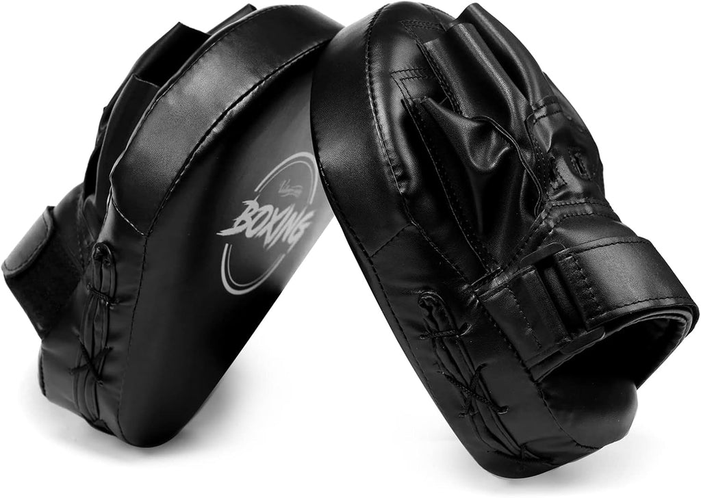 Valleycomfy - Manoplas de boxeo curvadas de piel sintética para ent...